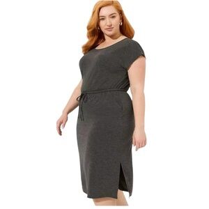 NWT Torrid Midi Jersey Cross Back Slit Dress Size Large